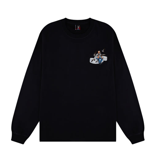 "silence" Long Sleeve black