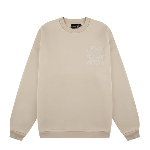 "valentines day" oversized crewneck beige
