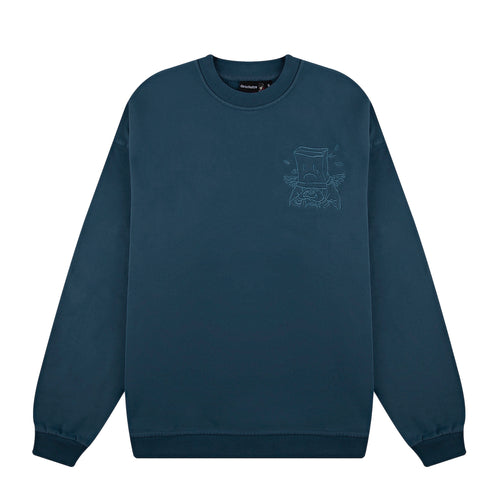 "valentines day" oversized crewneck navy
