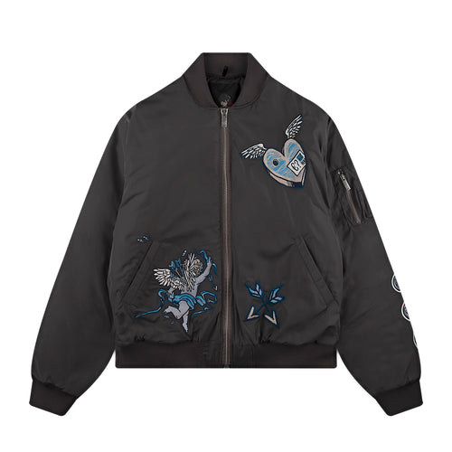 "valentines day" Bomber Jacket heat reactive grey