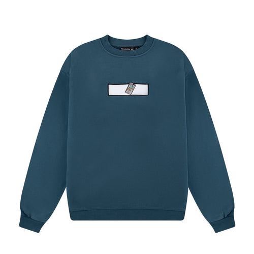 "dream" crewneck oversized blue