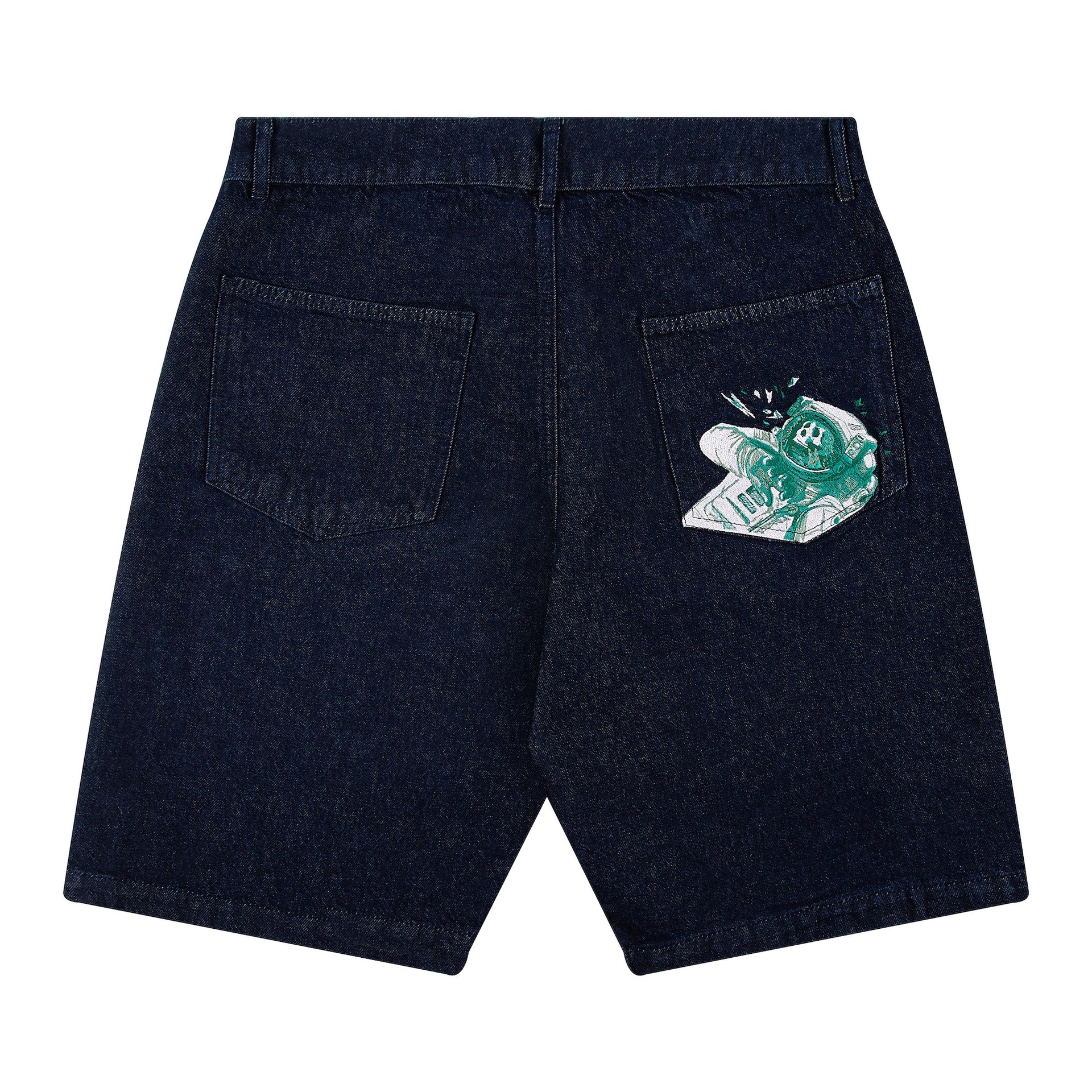 "asteroids" baggy Shorts denim