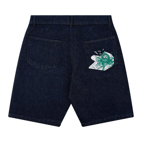 "asteroids" baggy Shorts denim