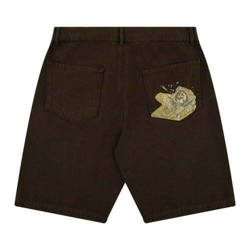 "asteroids" baggy Shorts khaki