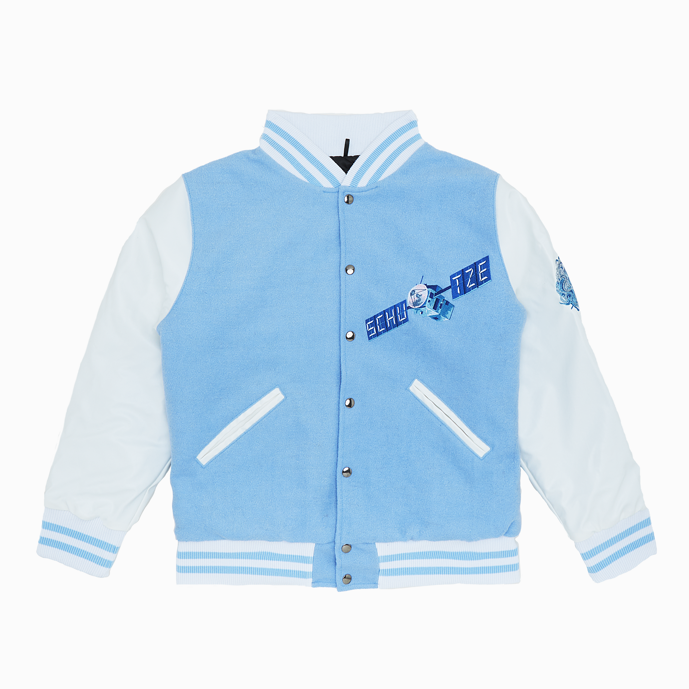 Baby blue clearance varsity jacket